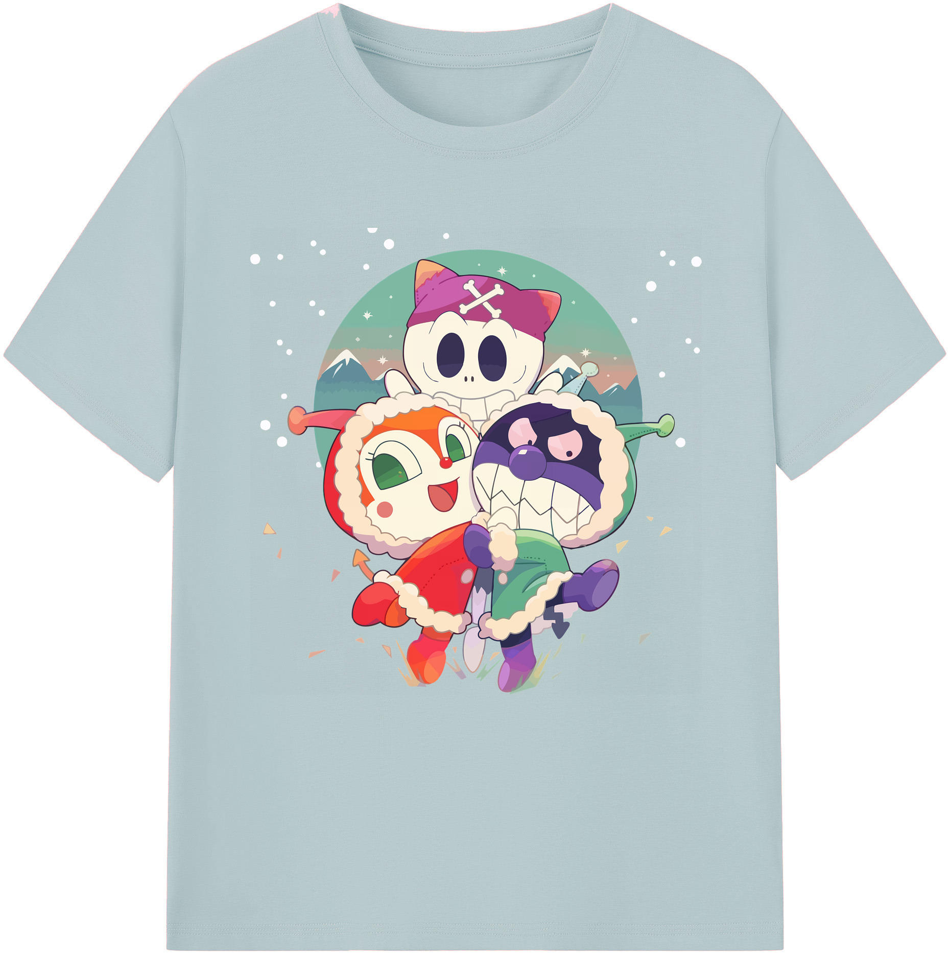 （画像用） アンパンマン Anpanman 綿100％半袖Tシャツ（フロントプリント）